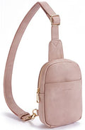 Small Sling Bag for Women Leather Crossbody Bag for Women Dusty Pink (1-dusty Pink)