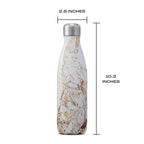 Stainless Steel Water Bottle (Calacatta Gold / 17 Ounces)