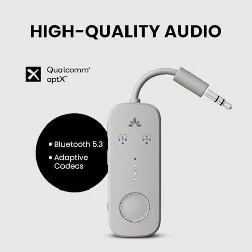Relay Airplane Bluetooth Adapter for 2 AirPods or Headphones (4-Sandstorm Beige)