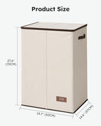 130L Laundry Hamper with Lid (Beige / 130L)