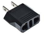 European to US Plug Adapter (3 Pack | Black)