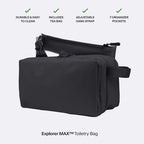 Hanging Toiletry Bag for Men and Women (Black / Max)