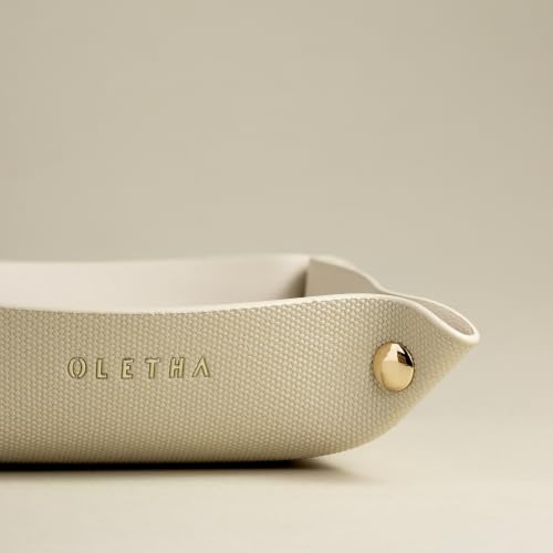 Foldable Valet Tray (Canvas Grain, Greige)