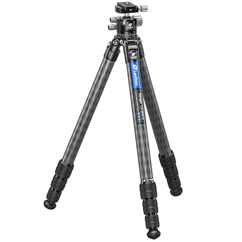 61.7" Compact Carbon Fiber Camera Tripod Ball Head LS (LS-364CX+LH-40:Maxload 25kg-4 Sections)