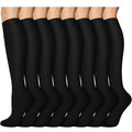8 Pairs Compression Socks Women Men 15 (01- Black / Small-Medium)