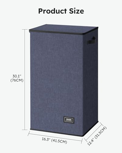 100L Laundry Hamper with Lid (Navy Blue / 100L)