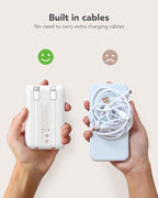 Mini Portable Charger with Built (White)