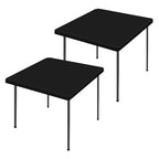 2 Pack Square Spandex Fitted Table Cloth (Black / 24" x 24" (Square))