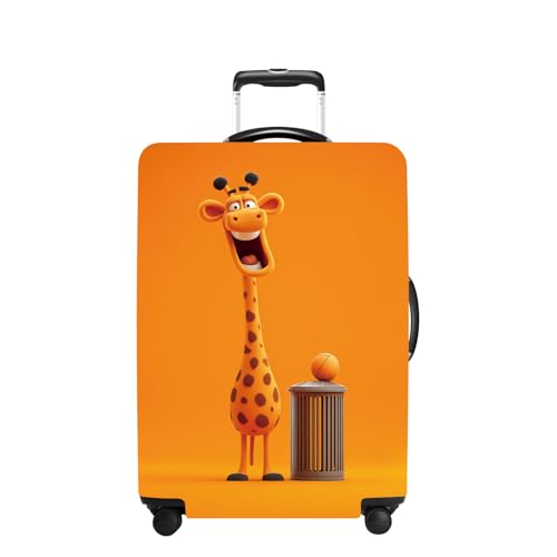 Luggage Cover Washable Suitcase Protector Anti (Giraffe-3 / XL(fits 32-34Inch suitcase))
