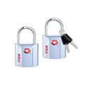 Small Size TSA Approved Luggage Locks (Silver 2 Pack)