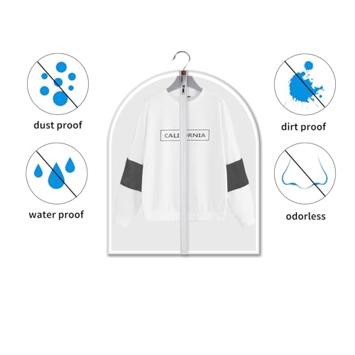 6 Pack Short Garment Bags (24" x 31" 6 Pack / Translucent)