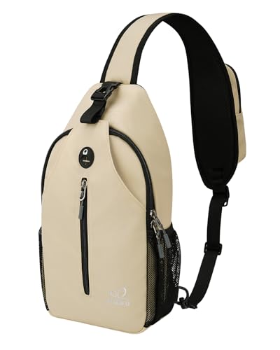 Crossbody Sling Backpack Sling Bag Travel Hiking Daypack (Z-beige / Small)