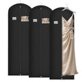 72 Inch Dress Bags for Gowns (Black / 72'' - 3PCS)