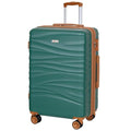 26'' Medium Checked Luggage with Double Spinner Wheels (Emerald Green)
