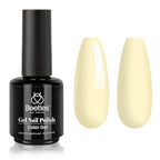 Beetles Yellow Gel Nail Polish 15ML Soak Off UV Gel for Fall Nail Art (K - Creme Yellow | Lemon Cheese)