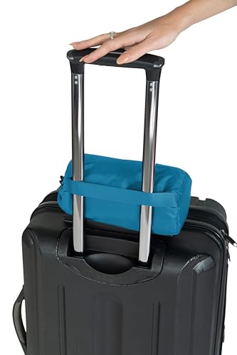 Premium Ultra Compact Travel Blanket Pillow Airplane Peacock Teal (C004-teal)
