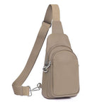 Genuine Leather Small Crossbody Bags for Women Anti (Taupe)