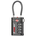 Open Alert Indicator TSA Approved Luggage Locks 4 Digit Combination TSA Travel Locks with TSA008 (Black)