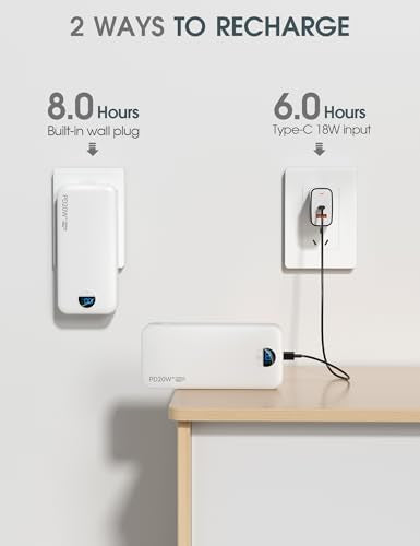 Portable Charger 20000mAh PD20W w (Ivory)