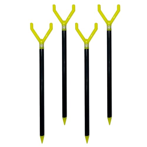 Fishin’ Stix Trident Telescoping Fishing Rod Holders (Yellow (4 Pack))