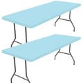2 Pack Rectangle Spandex Fitted Table Cloth (Baby Blue / 48" x 24" (Rectangular))
