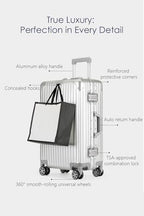 20 Inch All Aluminum Carry On Luggage with Wheels (Black / Carry on 20inch)