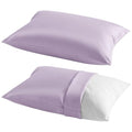 Toddler Pillows with Pillowcases Set (Light Purple (Cotton) / 13x18 Inch (Pack of 2))