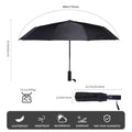 2 Pack 46 Inch Umbrellas ((2 pack)black+black)