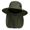 Sun Fishing Hats with Neck Flap for Men Pure Green (One Size / Pure Green(with Neck Flap))