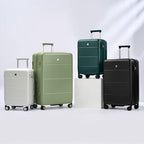 Carry On Luggage 22x14x9 Airline Approved Hardside 20 Inch Suitcase (Blackish Green / 20 Inch EXT)