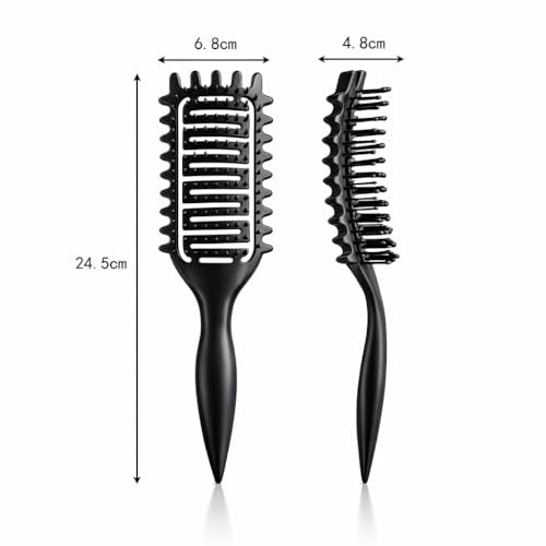 Curl Defining Brush for Curly Hair (1Pc Black)