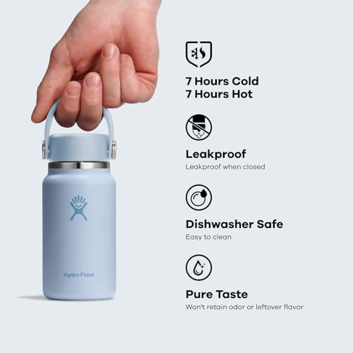 Micro Bottle Insulated Mini Leak Proof Flask for Purse or Pocket in 6.7 Oz Oat Tan (OAT)