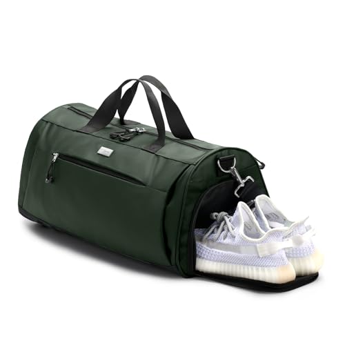 Gym Bag for Women & Men (Green / Medium - 20 x 10 x 10″)