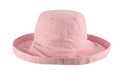 Women's Cotton Hat with Inner Drawstring and Upf 50+ Rating (One Size / Pink)