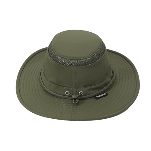 Cimarron Safari Sun Hat with Wide Brim for Outdoor Fishing Hiking (X-Large / Millitary Green)