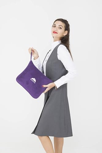 Premium Soft Travel Blanket Plush Airplane Long Flights (Purple-1pk-t021)