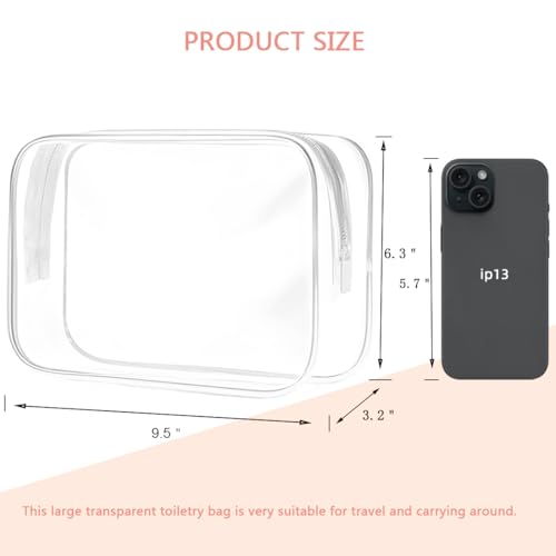 Clear Toiletry Bag (Large-White-2 packs)