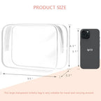Clear Toiletry Bag (Large-White-2 packs)