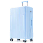 28 Inch Checked Luggage (Sky Blue Single / 28 Inch)
