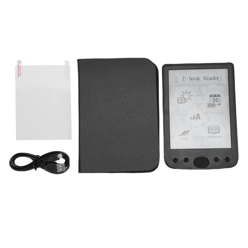 6 Inch E Reader Digital Reader Electronic Book Reader with 800x600 High Resolution Screen Multifunctional Navigation Buttons for PDF EPUB TXT DOC FB2 MOBI (16GB / 16GB)
