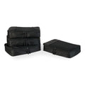 4 Piece Packing Cubes Travel Accessories Set (Black / 4 x Medium)