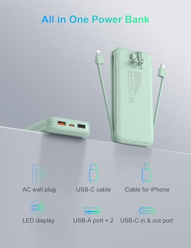 Portable Charger Power Bank 10000mAh PD20W w