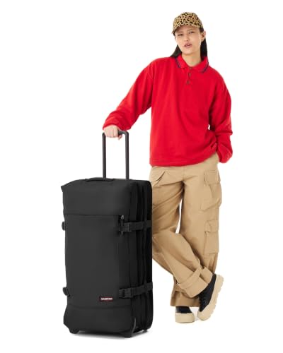 Tranverz L 121L Large Wheeled Luggage with Dual Compartments (121 Liter Checked Bag / Black)