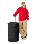 Tranverz L 121L Large Wheeled Luggage with Dual Compartments (121 Liter Checked Bag / Black)