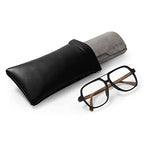 Dark Green PU Leather Squeeze Travel Pouch Multi (Dark Green / 7.2"x.37")