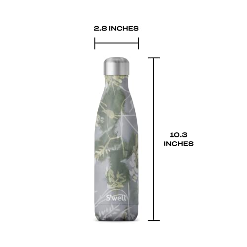 Stainless Steel Water Bottle 17 ounces Blue Foliage Triple Layered Vacuum Insulated Containers Keeps Drinks Cold for 36 Hours and Hot for 18 Perfect for On the Go (Blue Foliage / 16.9 Ounces / Water Bottle)