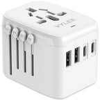 Universal International Power Travel Plug Adapter (White)