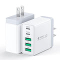 2 Pack] 60W USB C Wall Charger (Updated White)