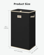 100L Laundry Hamper with Lid (Pitch Black / 100L)
