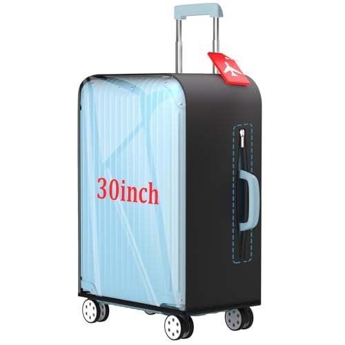30 Inch Half Clear PVC Luggage Cover TSA Waterproof Protector